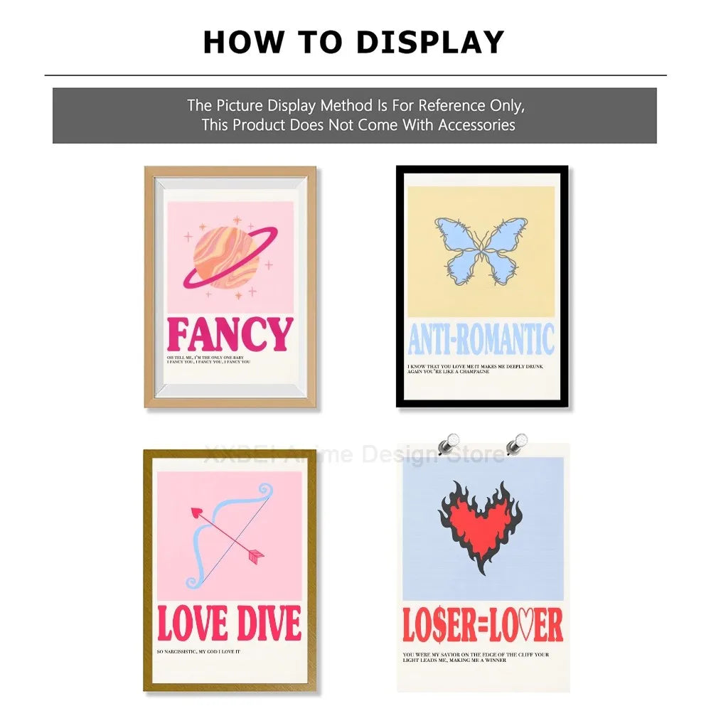 Kpop Group Popular Music Album TWICE TXT Cartoon Cute Poster Girl's Room Bedside Wall Sticker Decoration Cafe Hanging Painting