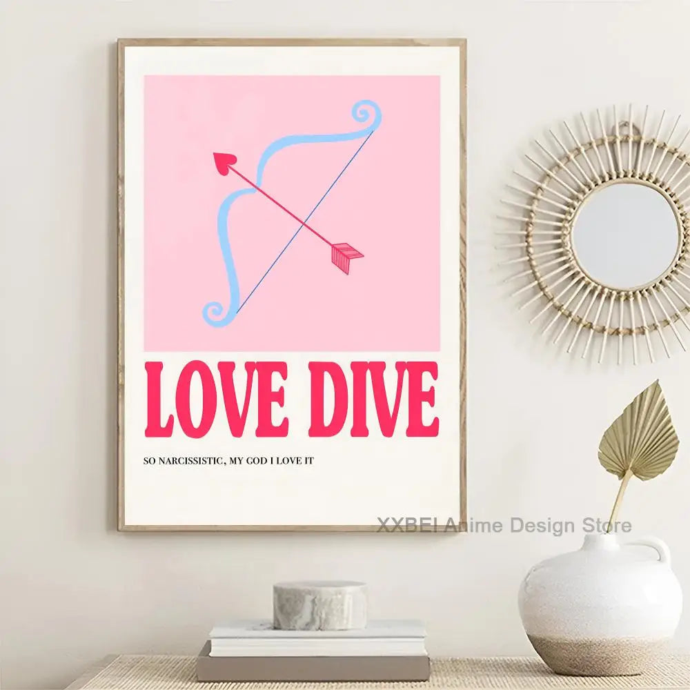 Kpop Group Popular Music Album TWICE TXT Cartoon Cute Poster Girl's Room Bedside Wall Sticker Decoration Cafe Hanging Painting