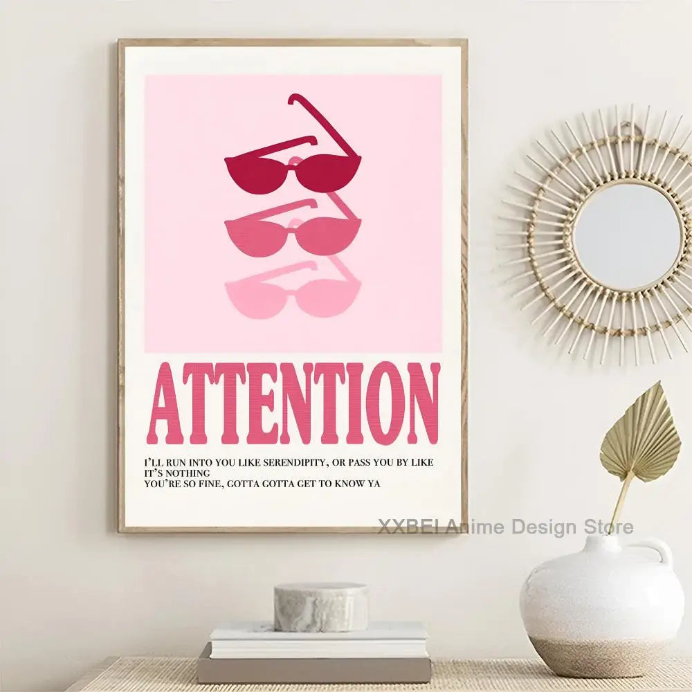 Kpop Group Popular Music Album TWICE TXT Cartoon Cute Poster Girl's Room Bedside Wall Sticker Decoration Cafe Hanging Painting