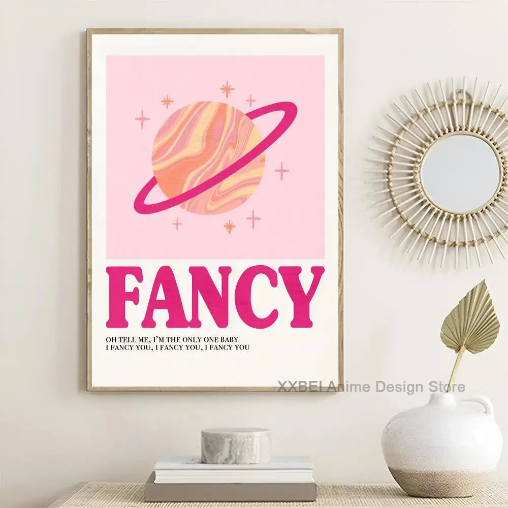 Kpop Group Popular Music Album TWICE TXT Cartoon Cute Poster Girl's Room Bedside Wall Sticker Decoration Cafe Hanging Painting